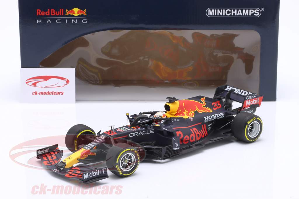 M. Verstappen Red Bull RB16 #33 gagnant Mexique GP formule 1 Champion du monde 2021 1:18 Minichamps