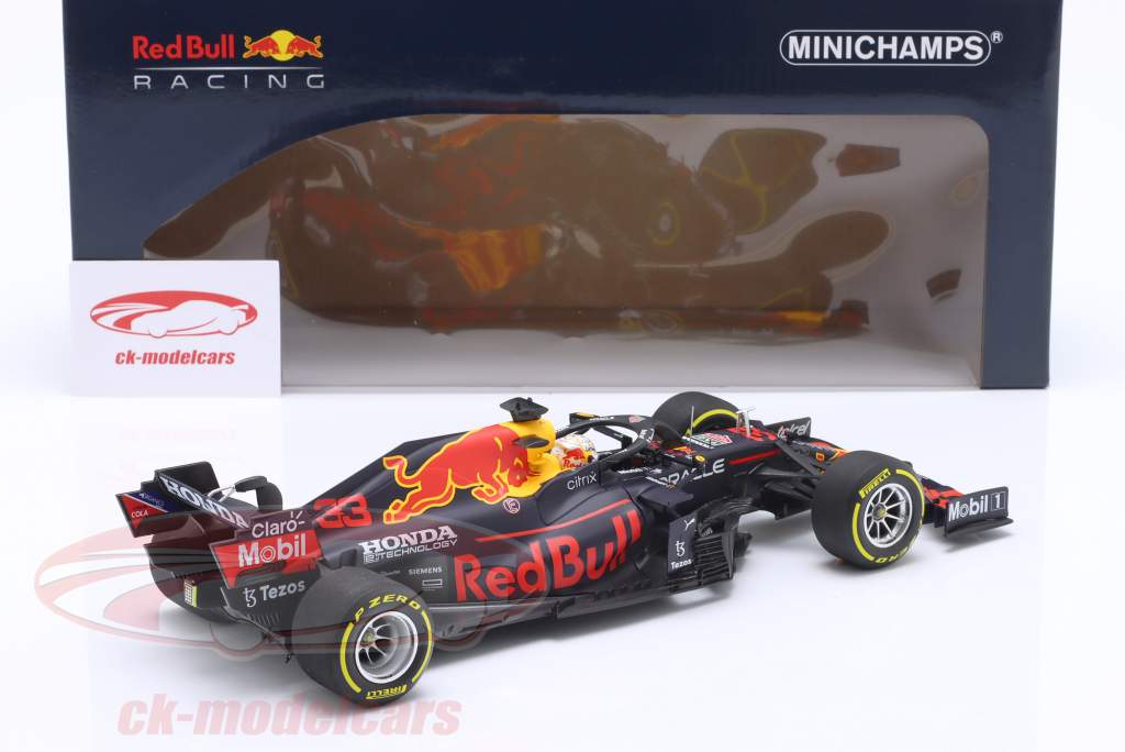 M. Verstappen Red Bull RB16 #33 ganador México GP fórmula 1 Campeón mundial 2021 1:18 Minichamps