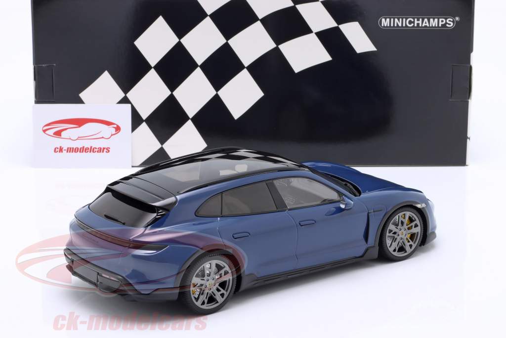 Porsche Taycan Cross Turismo Turbo S 2021 neptunblau 1:18 Minichamps