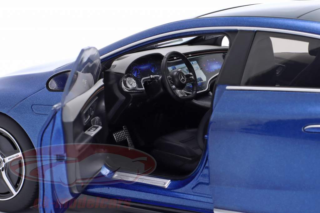 Mercedes-Benz EQE (V295) Año de construcción 2022 azul espectral metálico 1:18 NZG