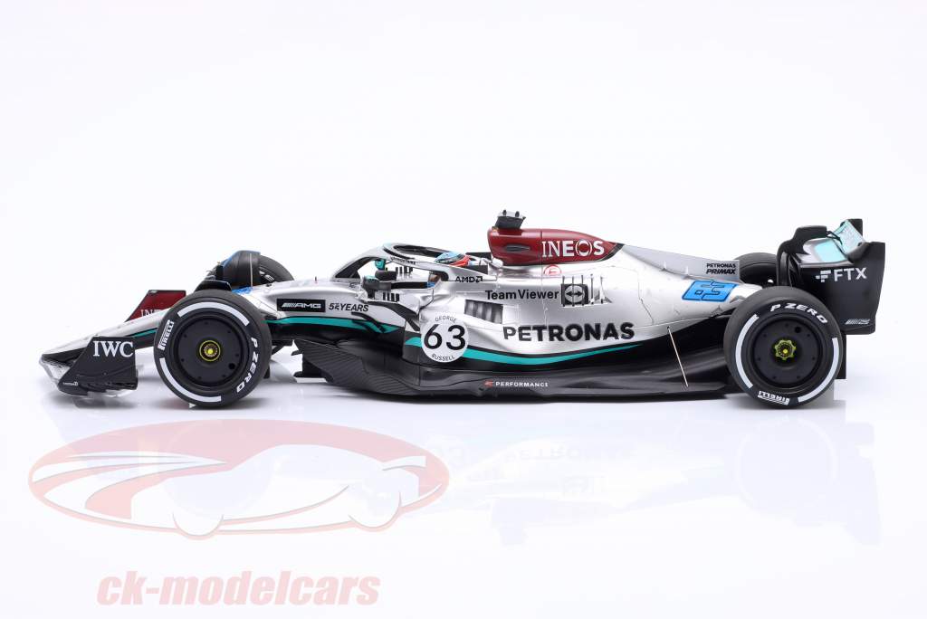 George Russell Mercedes-AMG F1 W13 #63 4th Belgian GP Formula 1 2022 1:18 Spark
