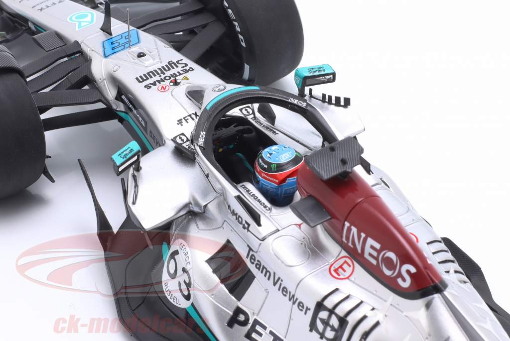George Russell Mercedes-AMG F1 W13 #63 4位 ベルギーの GP 方式 1 2022 1:18 Spark