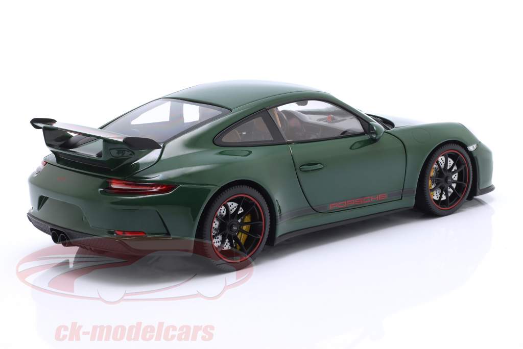 Porsche 911 (991 II) GT3 ano de construção 2017 verde escuro 1:18 Minichamps