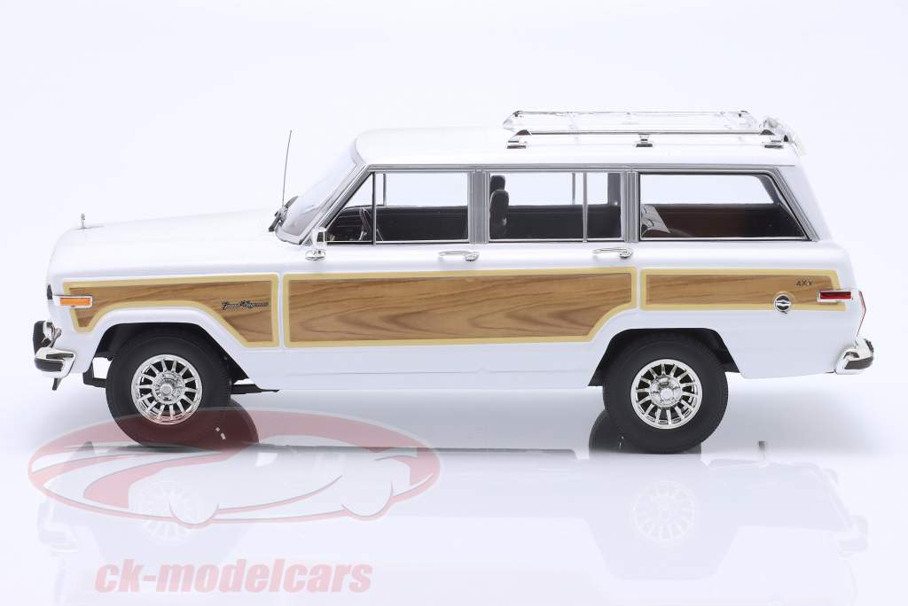 Jeep Grand Wagoneer ano de construção 1989 branco / aparência de madeira 1:18 KK-Scale