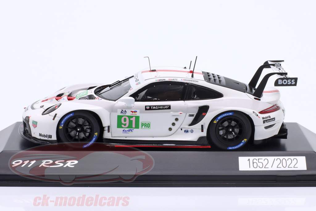 Porsche 911 RSR-19 #91 ganador LMGTE-Pro 24h LeMans 2022 1:43 Spark