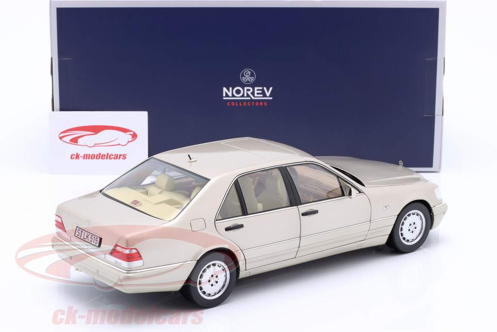Norev 1:18 Mercedes-Benz S600 (W140) 建設年 1997 スモークシルバー 