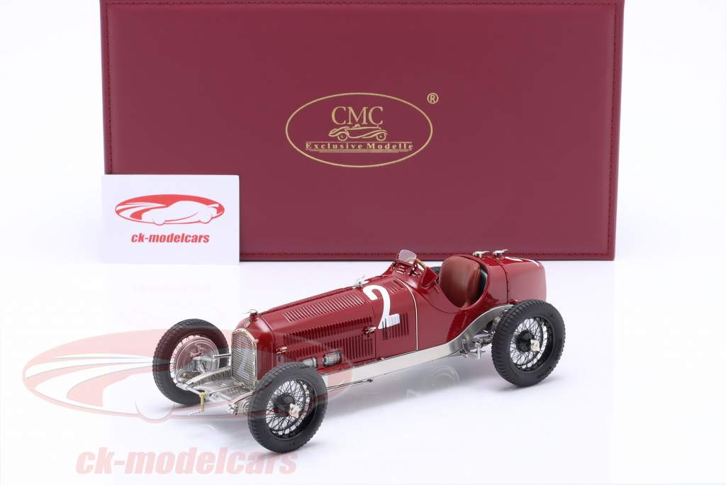 Rudolf Caracciola Alfa Romeo Tipo B (P3) #2 ganhador Alemão GP 1932 1:18 CMC