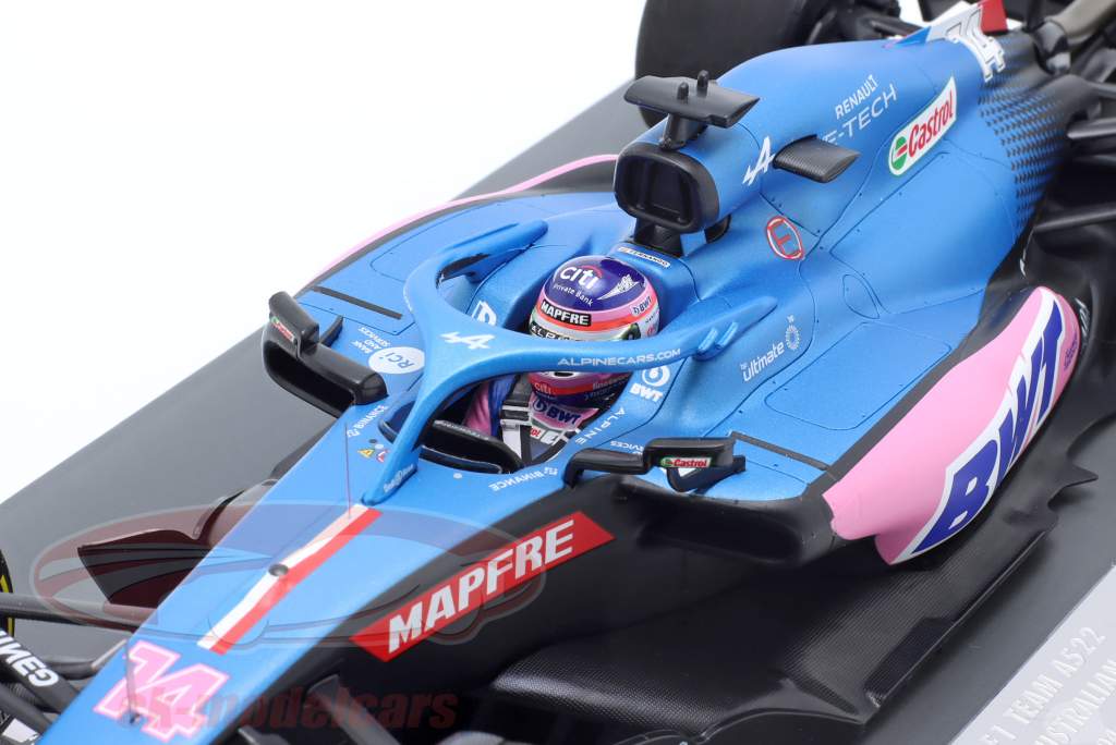 Fernando Alonso Alpine A522 #14 Australia GP fórmula 1 2022 1:18 Minichamps