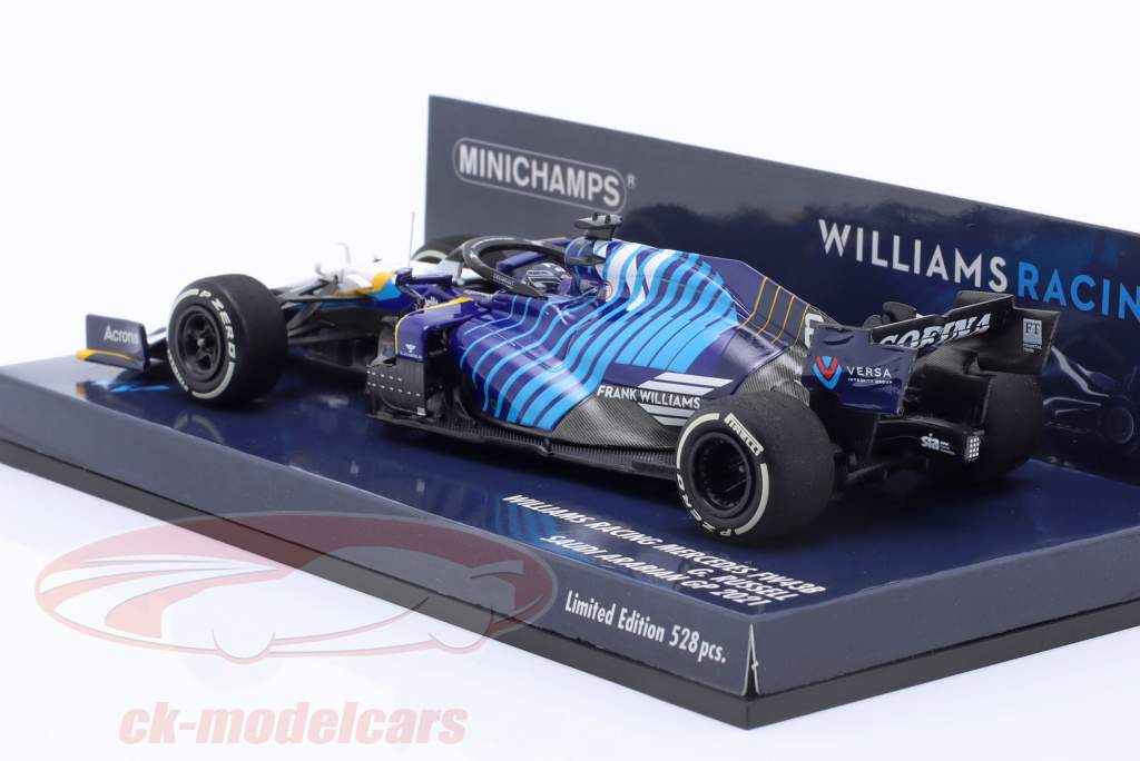 George Russell Williams FW43B #63 Arabia Saudita Arabia GP fórmula 1 2021 1:43 Minichamps