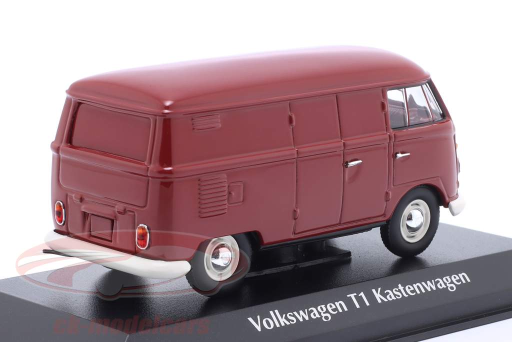 Volkswagen VW T1 панельный фургон Год постройки 1963 темно-красный 1:43 Minichamps
