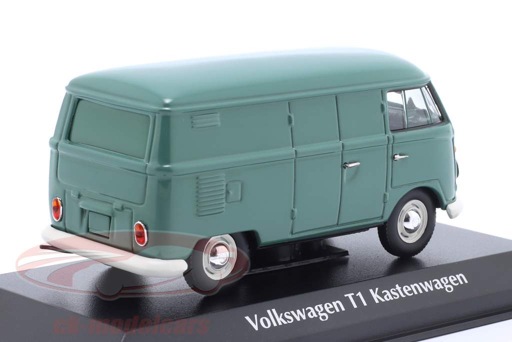 Volkswagen VW T1 厢式货车 建设年份 1963 深绿色 1:43 Minichamps