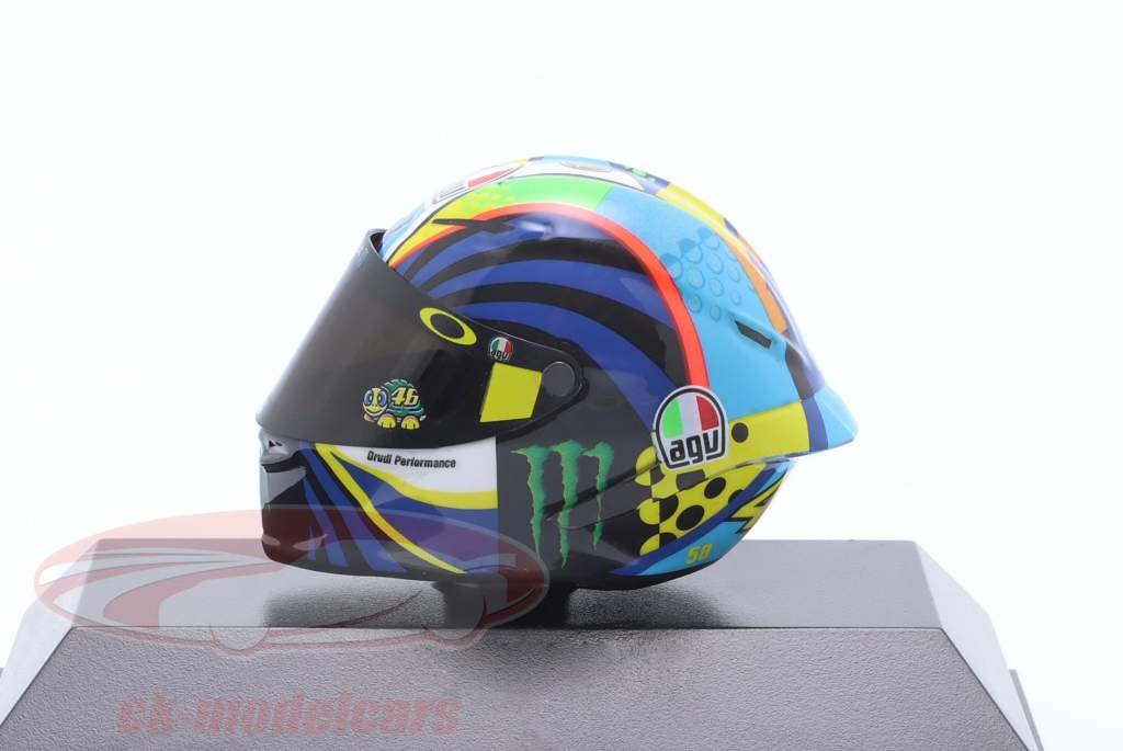 Valentino Rossi Winter Test Sepang MotoGP 2020 AGV 头盔 1:8 Minichamps