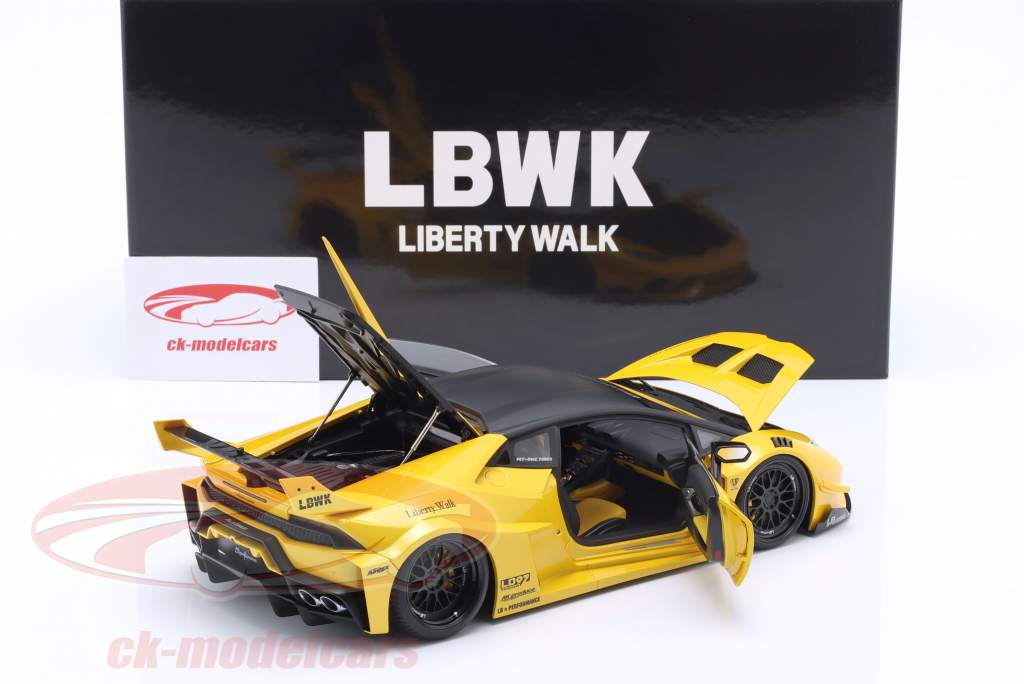 LB Silhouette Works Lamborghini Huracan GT 2019 желтый металлический 1:18 AUTOart