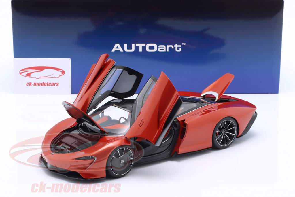 McLaren Speedtail Baujahr 2020 vulkan orange 1:18 AUTOart