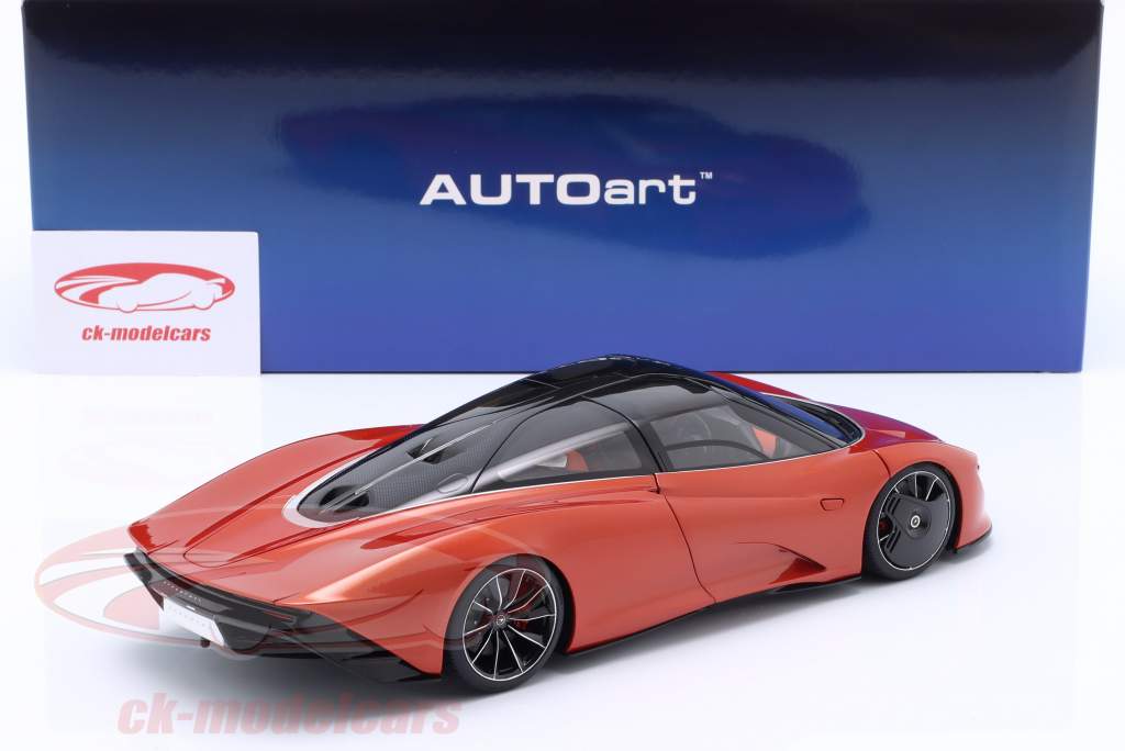 McLaren Speedtail Год постройки 2020 вулкан апельсин 1:18 AUTOart
