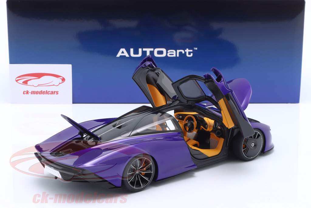McLaren Speedtail Año de construcción 2020 lantana púrpura 1:18 AUTOart