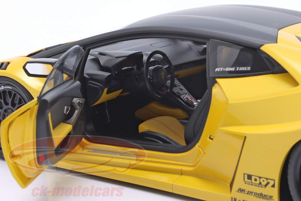 LB Silhouette Works Lamborghini Huracan GT 2019 gul metallisk 1:18 AUTOart