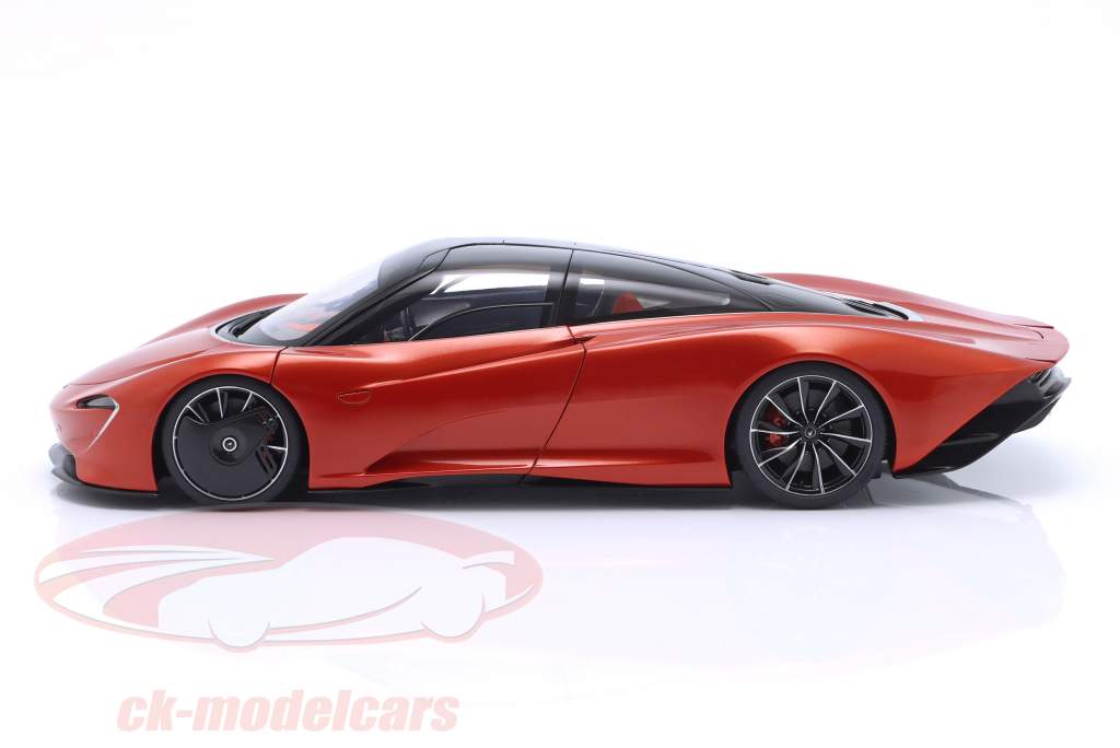 McLaren Speedtail ano de construção 2020 vulcão laranja 1:18 AUTOart