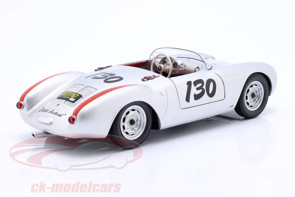 Porsche 550A Spyder #130 James Dean Little Bastard 1956 серебро 1:12 KK-Scale
