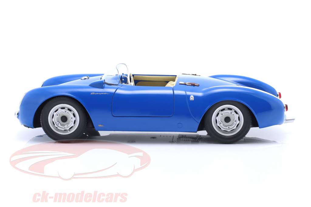 Porsche 550A Spyder Baujahr 1956 blau / weiß 1:12 KK-Scale