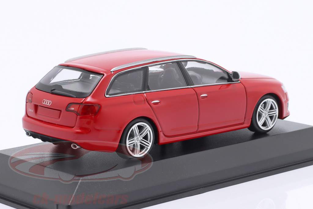 Audi RS 6 Avant ano de construção 2007 vermelho misano efeito pérola 1:43 Minichamps