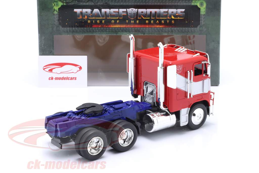 Optimus Prime Truck Transformers 7 (2023) красный / серебро / синий 1:24 Jada Toys