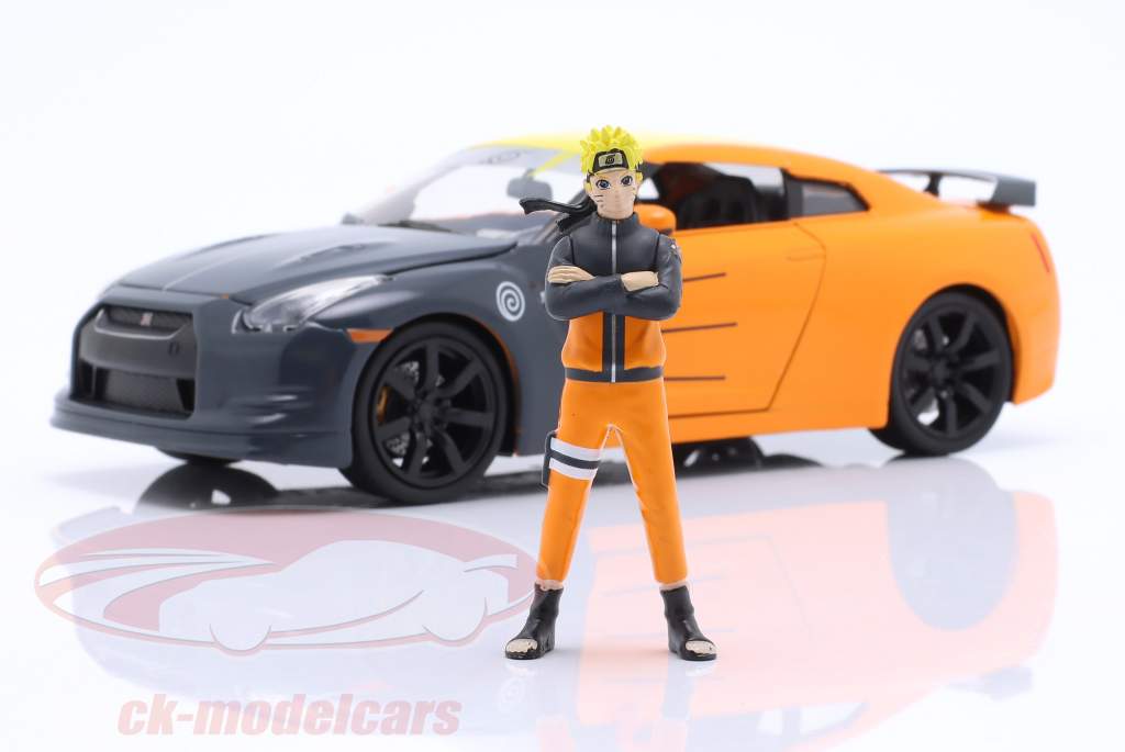 Nissan GT-R (R35) série de mangá Naruto (2007-2017) com figura 1:24 Jada Toys