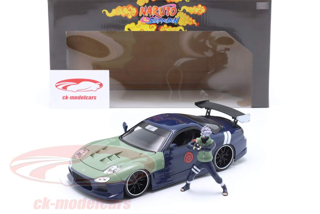 Jadatoys 1:24 Mazda RX-7 Manga-Serie Naruto (2007-2017) mit Figur 