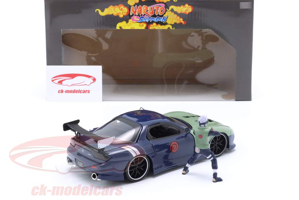 Mazda RX-7 serie manga Naruto (2007-2017) con figura Kakashi Hatake 1:24 Jada Toys