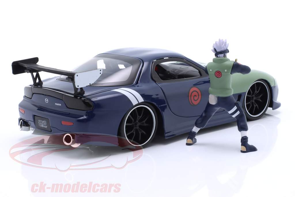 Mazda RX-7 serie manga Naruto (2007-2017) con cifra Kakashi Hatake 1:24 Jada Toys