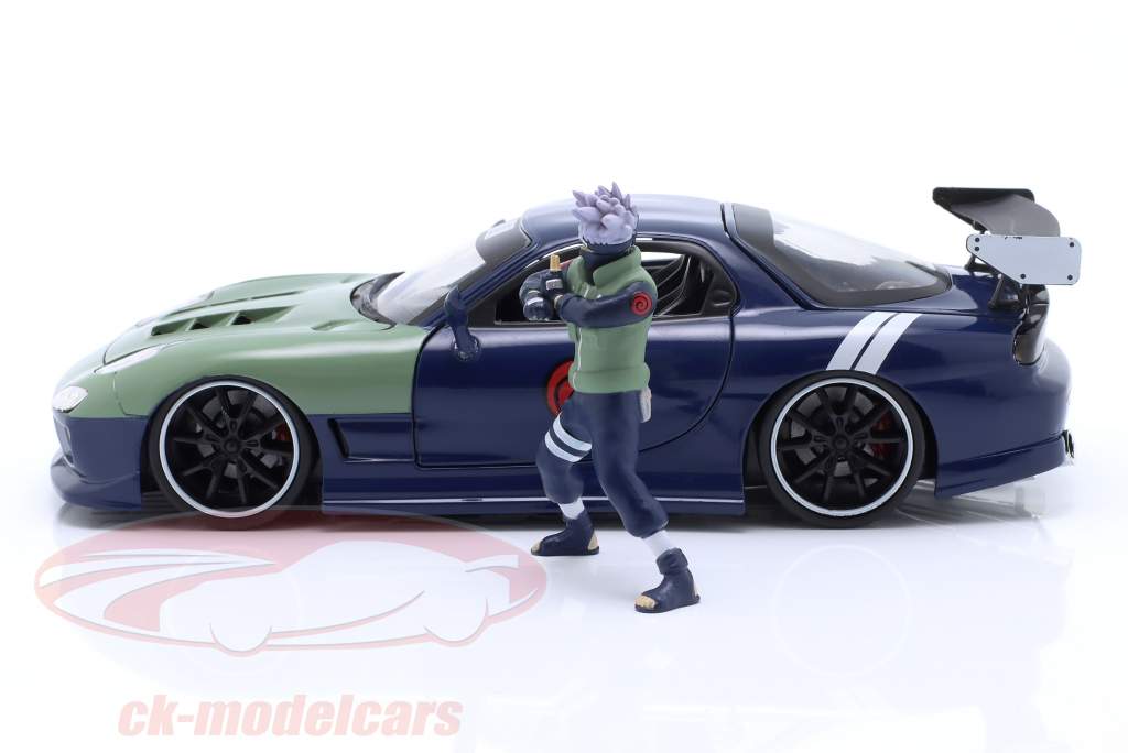 Mazda RX-7 serie manga Naruto (2007-2017) con figura Kakashi Hatake 1:24 Jada Toys
