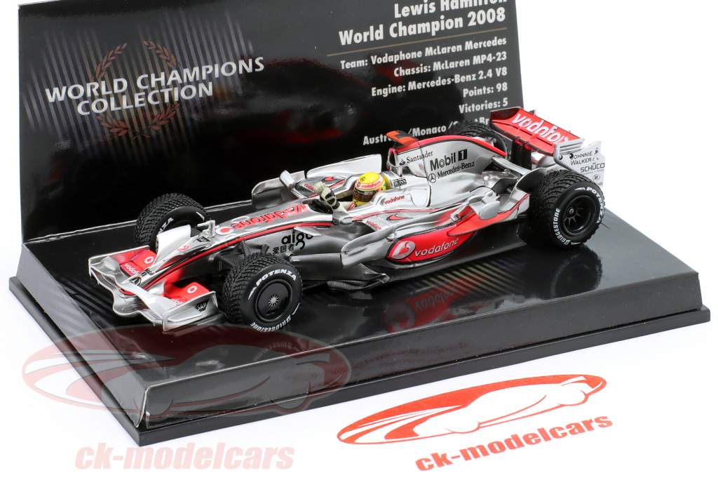 L. Hamilton McLaren MP4/23 #22 ブラジル GP 方式 1 世界チャンピオン 2008 1:43 Minichamps