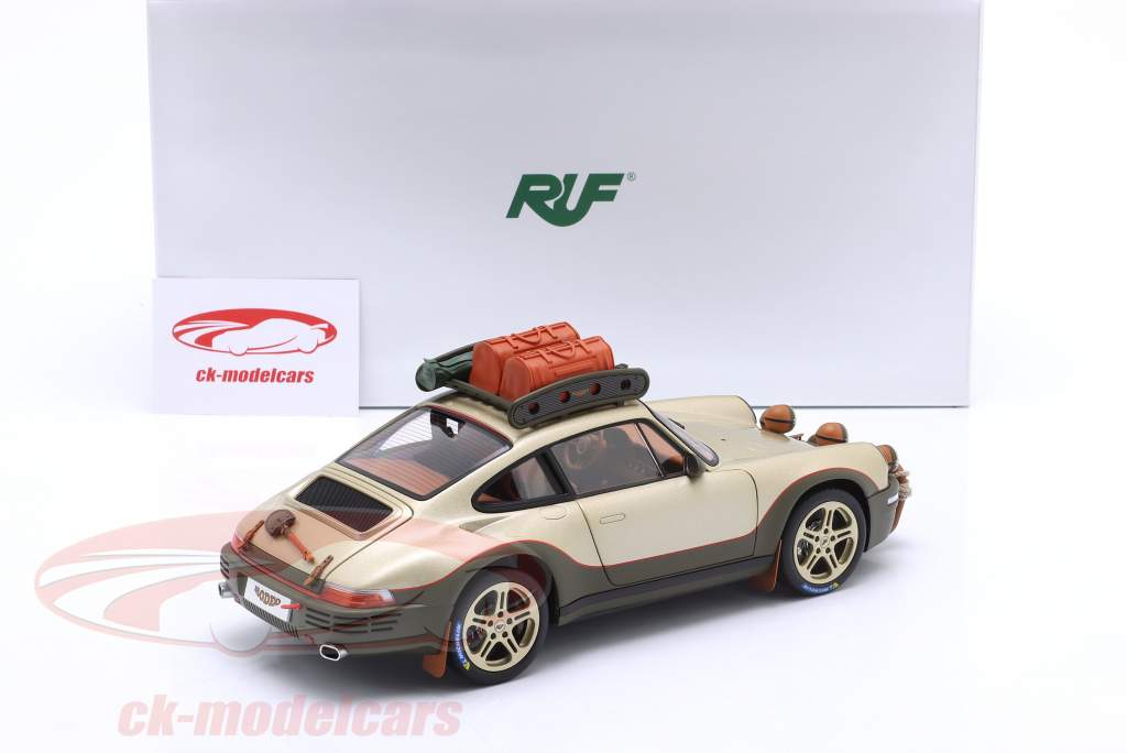 Porsche RUF Rodeo prototype 2020 goud metalen / olijfgroen 1:18 Almost Real