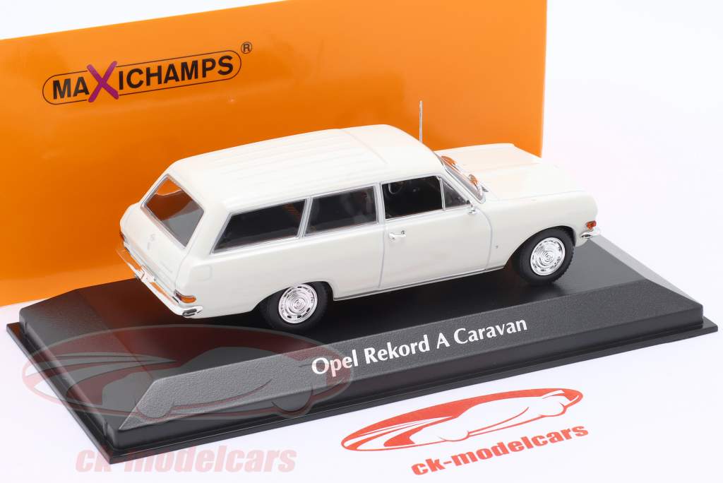 Opel Rekord A Caravan Bouwjaar 1962 wit 1:43 Minichamps