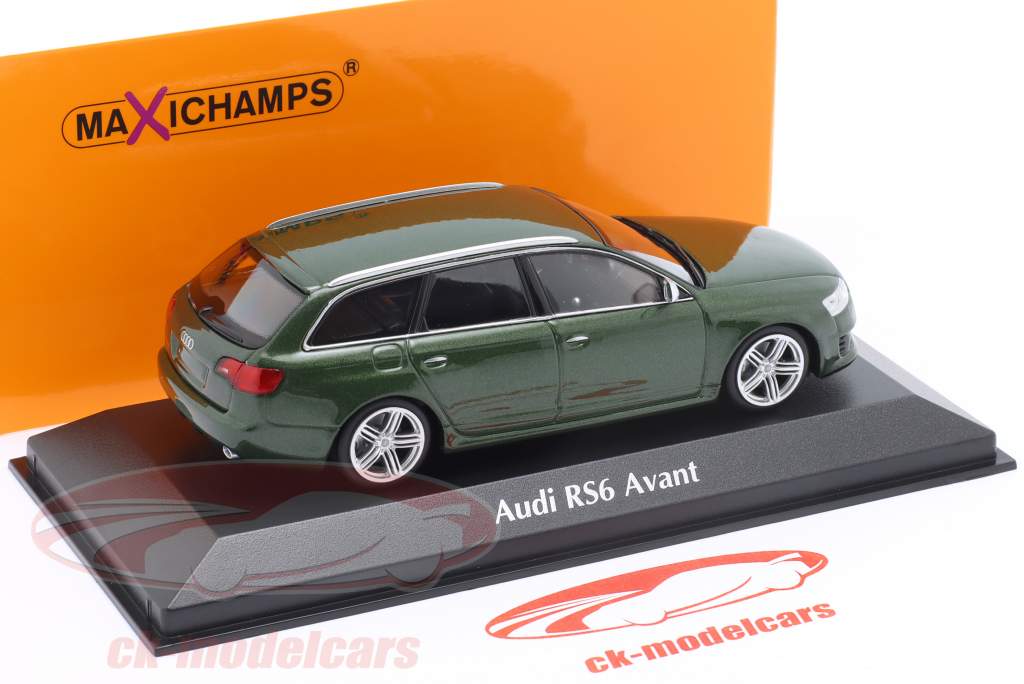 Audi RS 6 Avant (C6) Baujahr 2008 dunkelgrün metallic 1:43 Minichamps