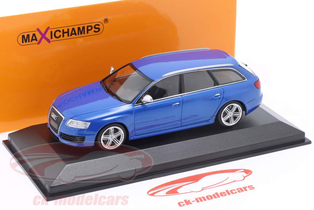 Audi RS 6 Avant (C6) ano de construção 2008 azul metálico 1:43 Minichamps