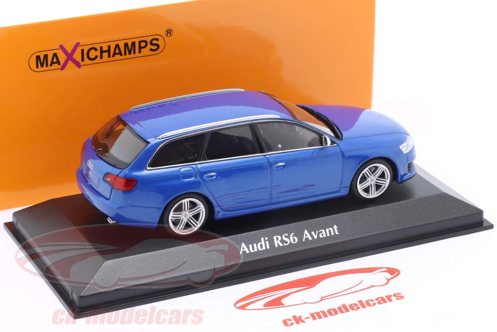 Audi RS 6 Avant (C6) 建设年份 2008 蓝色的 金属的 1:43 Minichamps