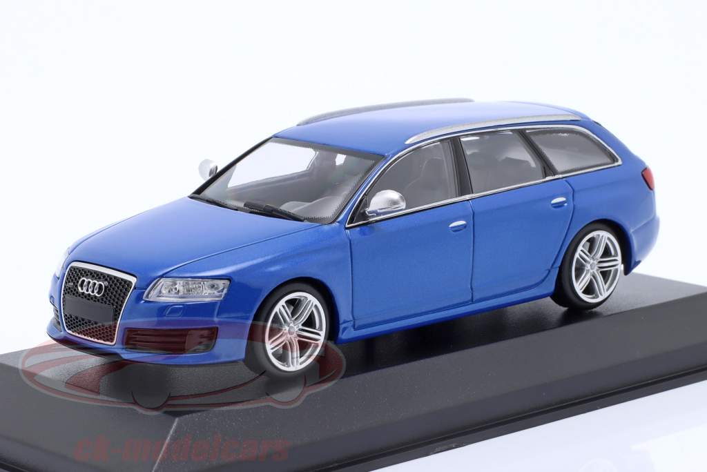 Audi RS 6 Avant (C6) year 2008 blue metallic 1:43 Minichamps