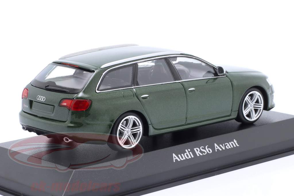Audi RS 6 Avant (C6) Anno di costruzione 2008 verde scuro metallico 1:43 Minichamps