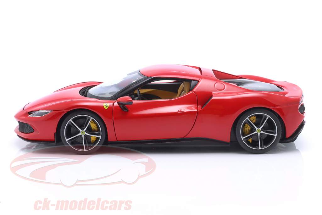 Miniature MR-Models Ferrari 296 GTB 1/18 – Rouge, Hybride 830ch, V6 2021, Avec Vitrine
