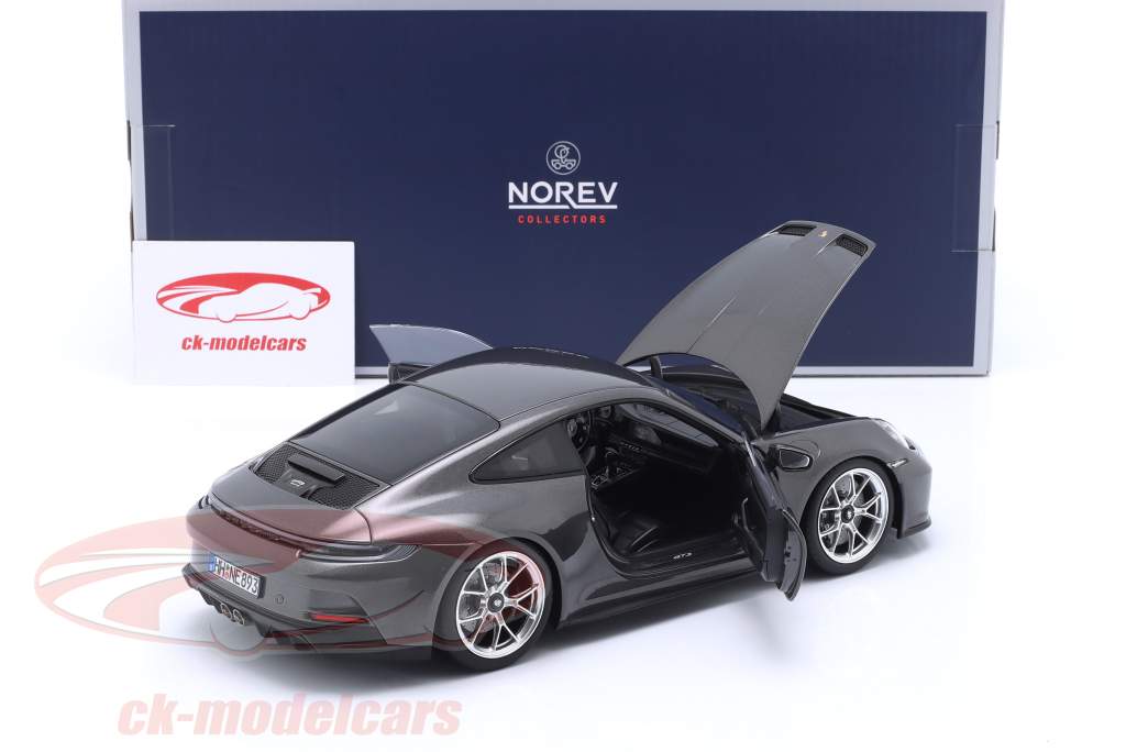 Porsche 911 (992) GT3 Touring 2021 grigio agata metallico 1:18 Norev