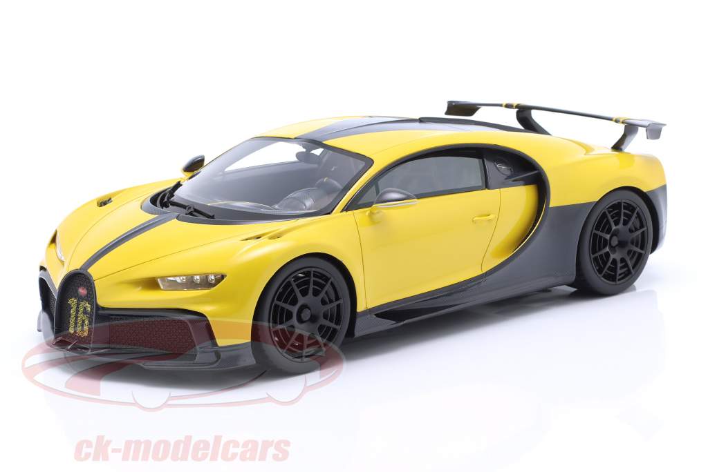 Bugatti Chiron Pur Sport gelb / schwarz 1:18 TrueScale