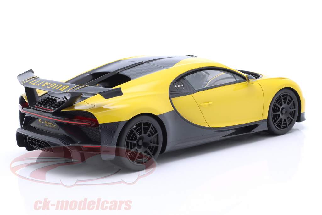 Bugatti Chiron Pur Sport 黄色的 / 黑色的 1:18 TrueScale