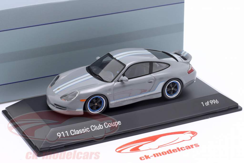 Porsche 911 (996) Classic Club Coupe 2022 спортивный серый металлический 1:43 Spark