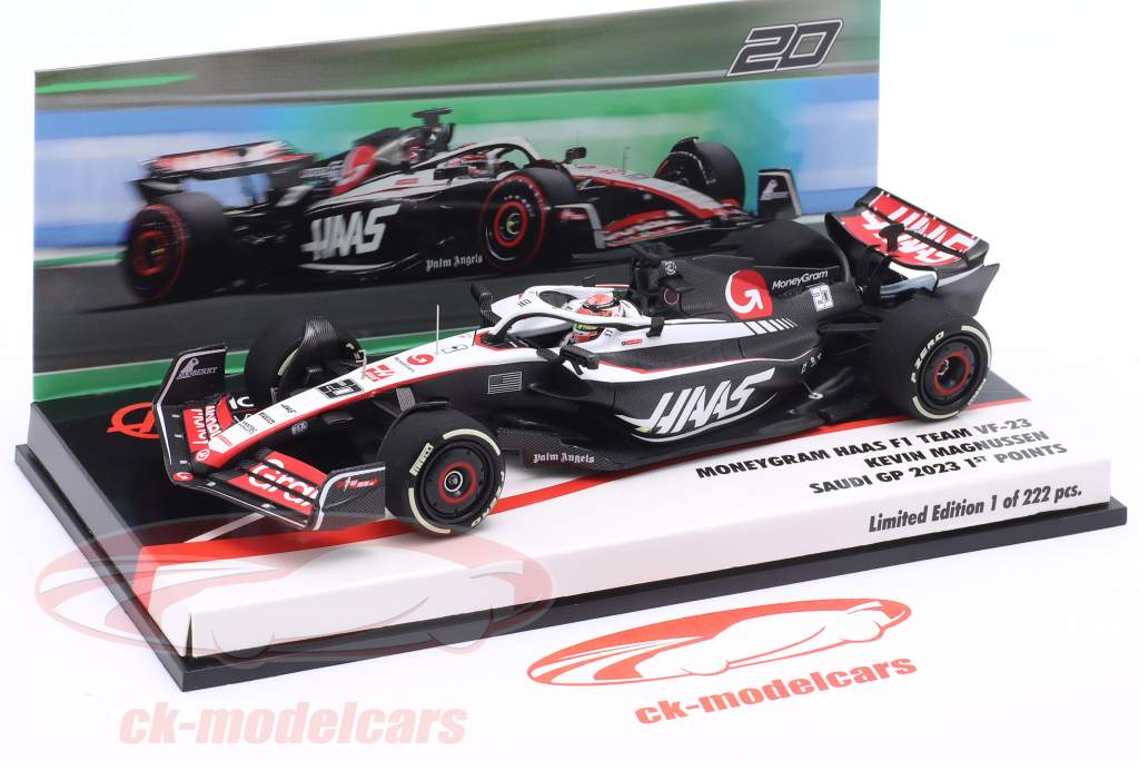 K. Magnussen Haas VF-23 #20 Arábia Saudita GP Fórmula 1 2023 1:43 Minichamps