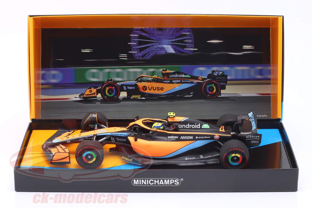 Lando Norris McLaren MCL36 #4 Bahrain GP Formula 1 2022 1:18 Minichamps