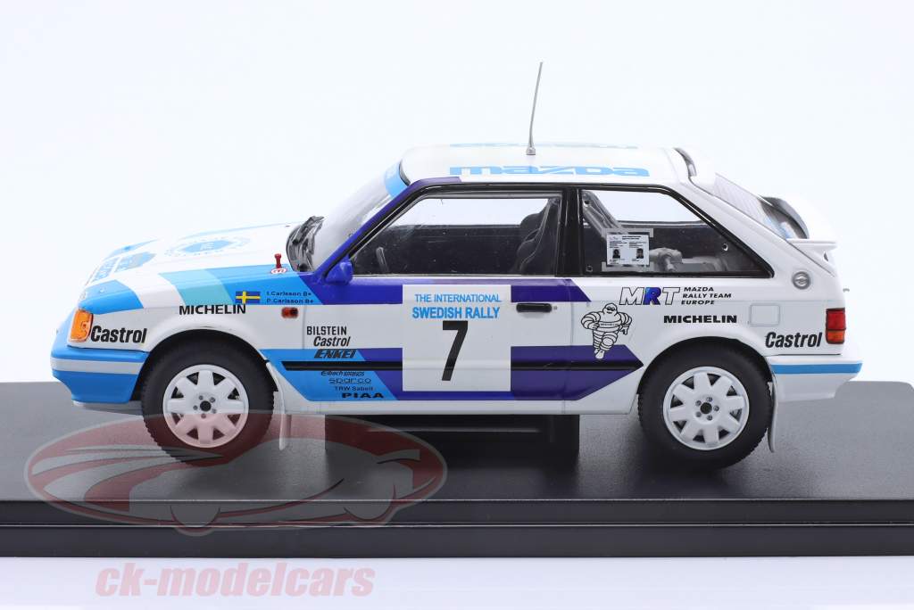 Mazda 323 4WD #7 勝者 ラリー スウェーデン 1989 I. Carlsson, P. Carlsson 1:24 Altaya