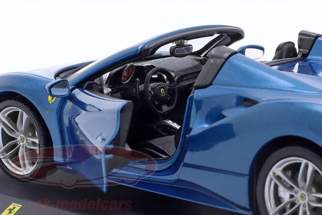Ferrari 488 Spider year 2015 blue metallic 1:24 Bburago