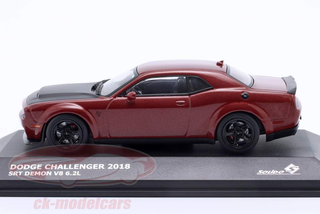 Dodge Challenger SRT Demon V8 6.2L Année de construction 2018 rouge d&#39;octane 1:43 Solido