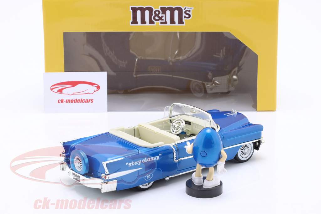 Cadillac Eldorado 1956 с M&Ms фигура синий 1:24 Jada Toys